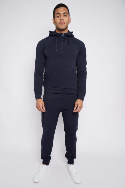 Essential Half Zip Navy Tracksuit 