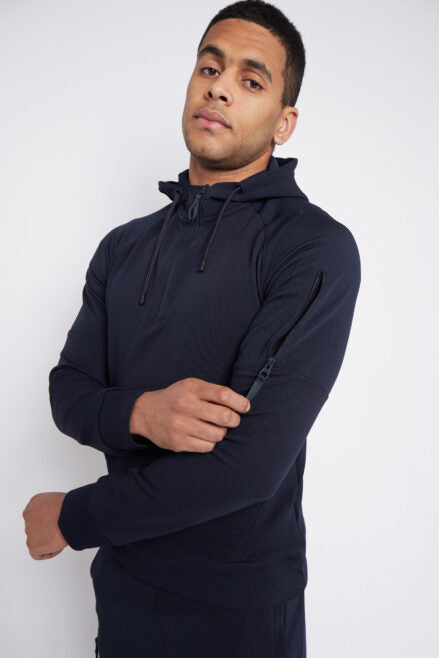 Half Zip navy Tracksuit